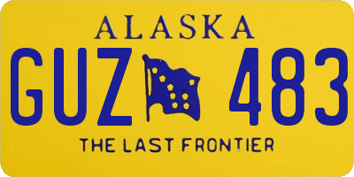 AK license plate GUZ483