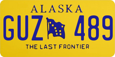 AK license plate GUZ489
