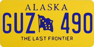 AK license plate GUZ490