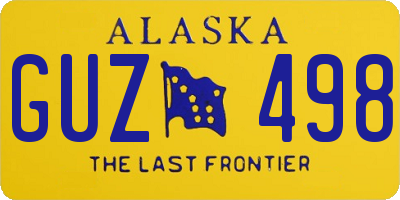 AK license plate GUZ498
