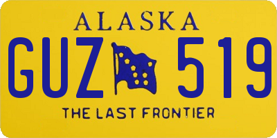 AK license plate GUZ519