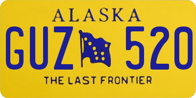 AK license plate GUZ520