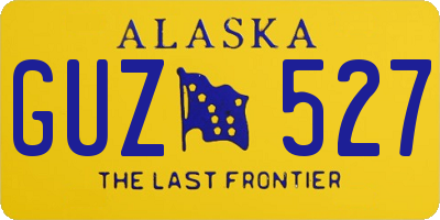 AK license plate GUZ527