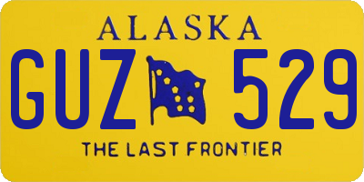 AK license plate GUZ529
