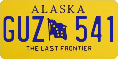 AK license plate GUZ541