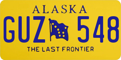AK license plate GUZ548