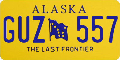 AK license plate GUZ557