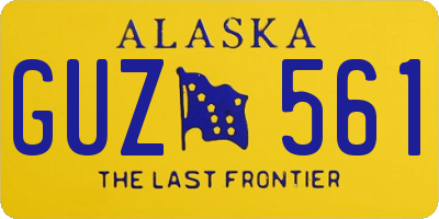 AK license plate GUZ561