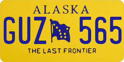AK license plate GUZ565