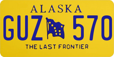 AK license plate GUZ570