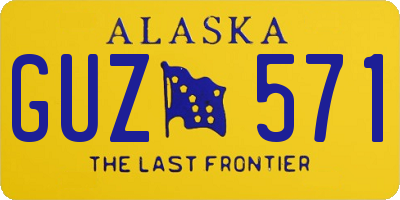 AK license plate GUZ571