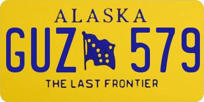 AK license plate GUZ579