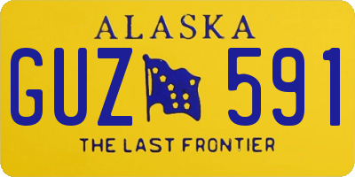 AK license plate GUZ591