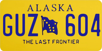 AK license plate GUZ604