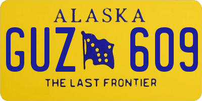 AK license plate GUZ609