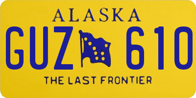 AK license plate GUZ610