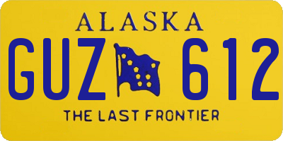 AK license plate GUZ612