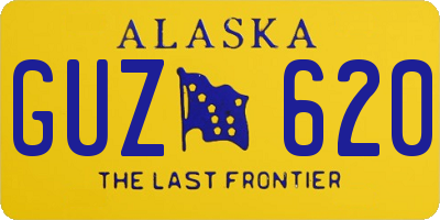 AK license plate GUZ620