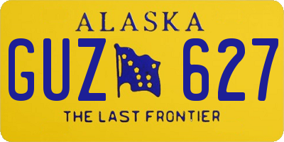 AK license plate GUZ627