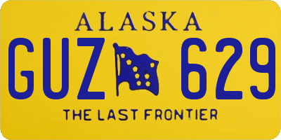 AK license plate GUZ629