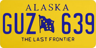 AK license plate GUZ639