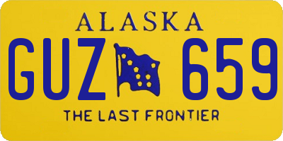 AK license plate GUZ659