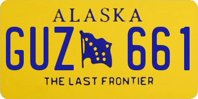 AK license plate GUZ661