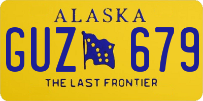 AK license plate GUZ679