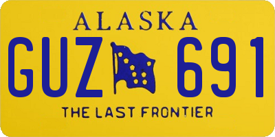 AK license plate GUZ691