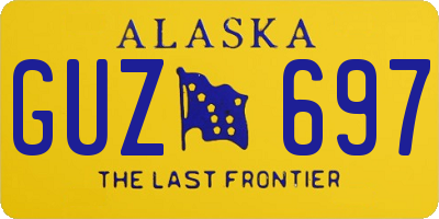 AK license plate GUZ697