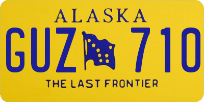 AK license plate GUZ710