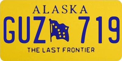 AK license plate GUZ719