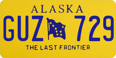 AK license plate GUZ729