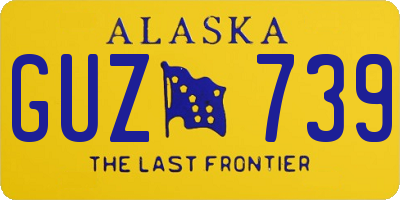 AK license plate GUZ739
