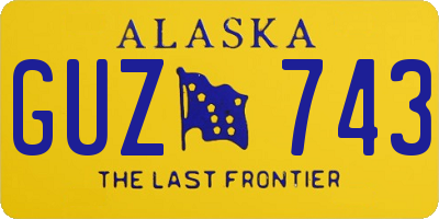 AK license plate GUZ743
