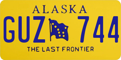 AK license plate GUZ744