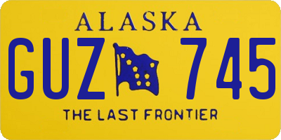 AK license plate GUZ745