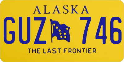 AK license plate GUZ746