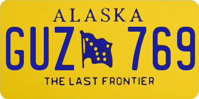 AK license plate GUZ769