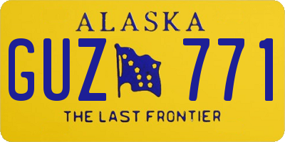 AK license plate GUZ771