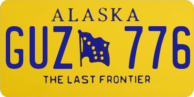 AK license plate GUZ776