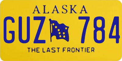 AK license plate GUZ784