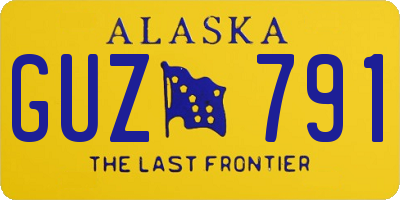 AK license plate GUZ791