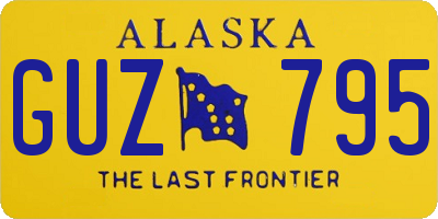 AK license plate GUZ795