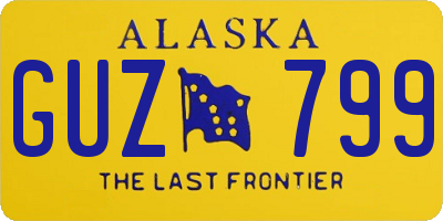 AK license plate GUZ799