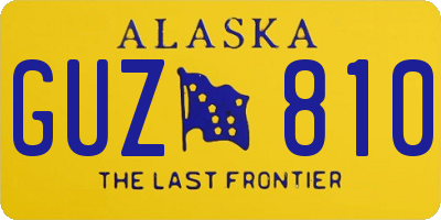 AK license plate GUZ810