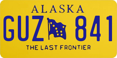 AK license plate GUZ841