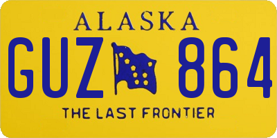 AK license plate GUZ864