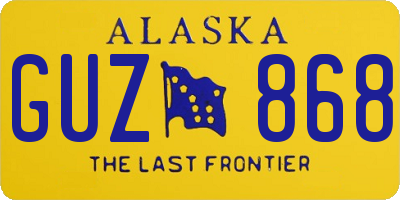 AK license plate GUZ868