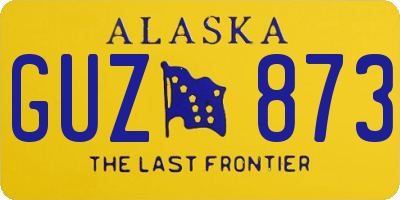 AK license plate GUZ873